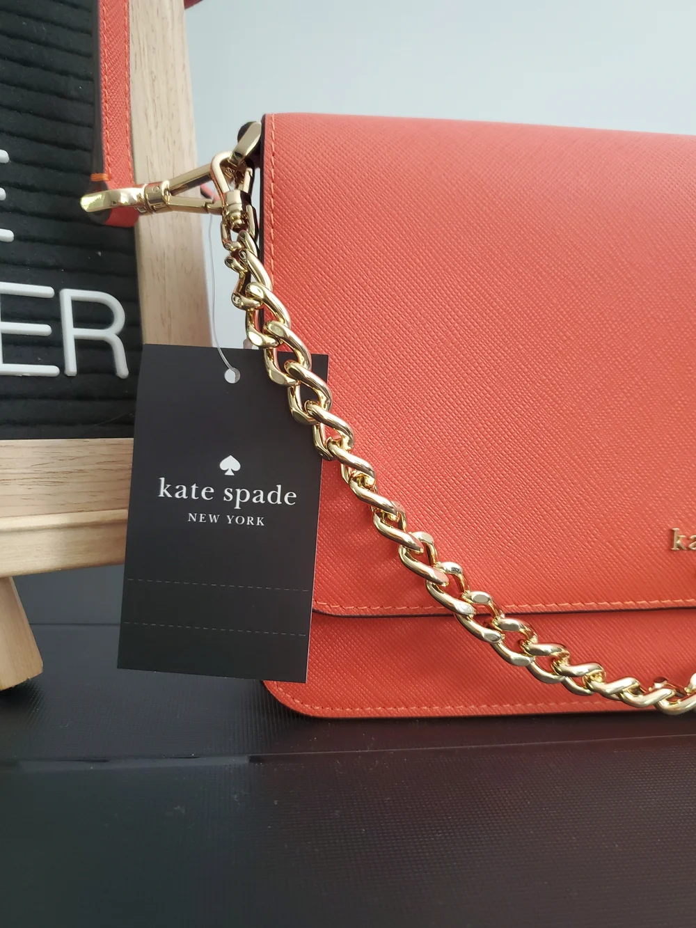 kate spade Orange Madison Willow Chain Crossbody Bag. NWT. Reg. $349
